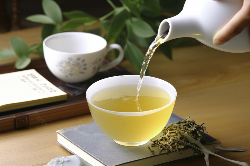 恬静美好冲茶倒茶在白色的杯子里面,高清,摄影图,摄影图片,图片大全,摄影图免费下载